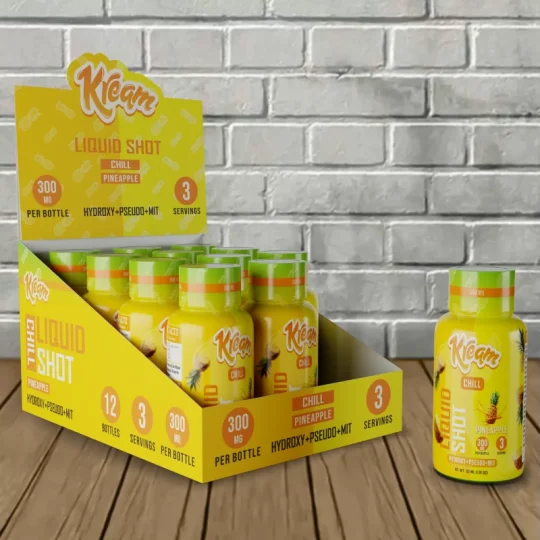 Kream 7-Hydroxy Bottle Bulk Case Deal - Chill -- Pineapple 12 Bottle DISPLAY -- 7-Hydroxy + Psuedo + MIT (300mg)