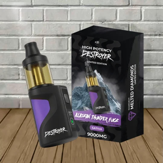 destroyer Melted Diamonds 9 Gram Disposable Vape - Alaskan Thunder Fuck -- Sativa -- DISPOSABLE