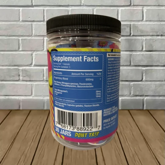 Blaze Candy Flip Capsules - Full Jar 30ct Supplement Facts
