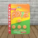 Rave 7-Hydroxy Tablets Blister Pack 200mg Cactus Cool 4ct Blister Pack
