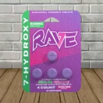 Rave 7-Hydroxy Tablets Blister Pack 200mg Sour Grape 4ct Blister Pack
