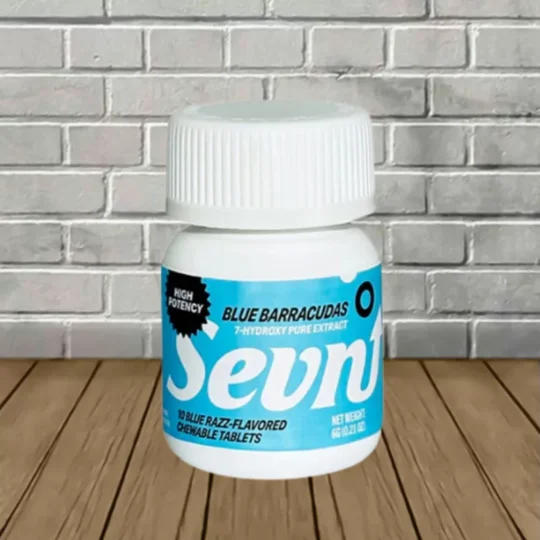 Sevn 7-Hydroxy 35mg Tablet Jar Blue Barracudas -- Blue Razz -- Single Jar