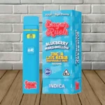 Sugar Rush THCa High Potency THCa Live Resin Disposable 1g Blueberry Marshmellow -- Indica -- DISPOSABLE