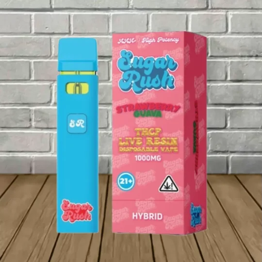 Sugar Rush THCp Live Resin Disposable 1g Strawberry Guava -- Hybrid -- DISPOSABLE