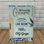 Cream Live Resin Super Charged D8 + THCP Blend Disposable 7g OG Grape (Sativa)