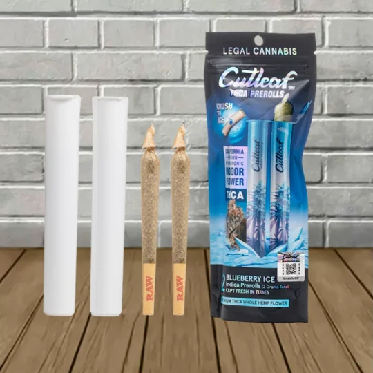 Cutleaf THCa Prerolls 2g - Blueberry Ice -- Indica