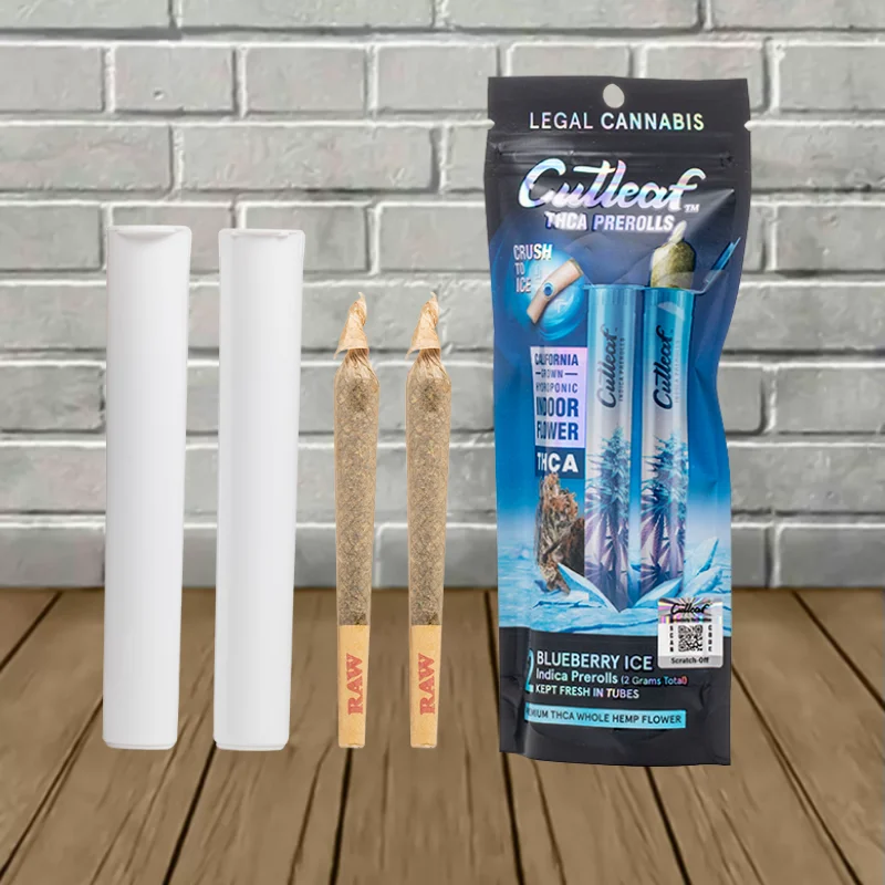 Cutleaf THCa Prerolls 2g - Blueberry Ice -- Indica