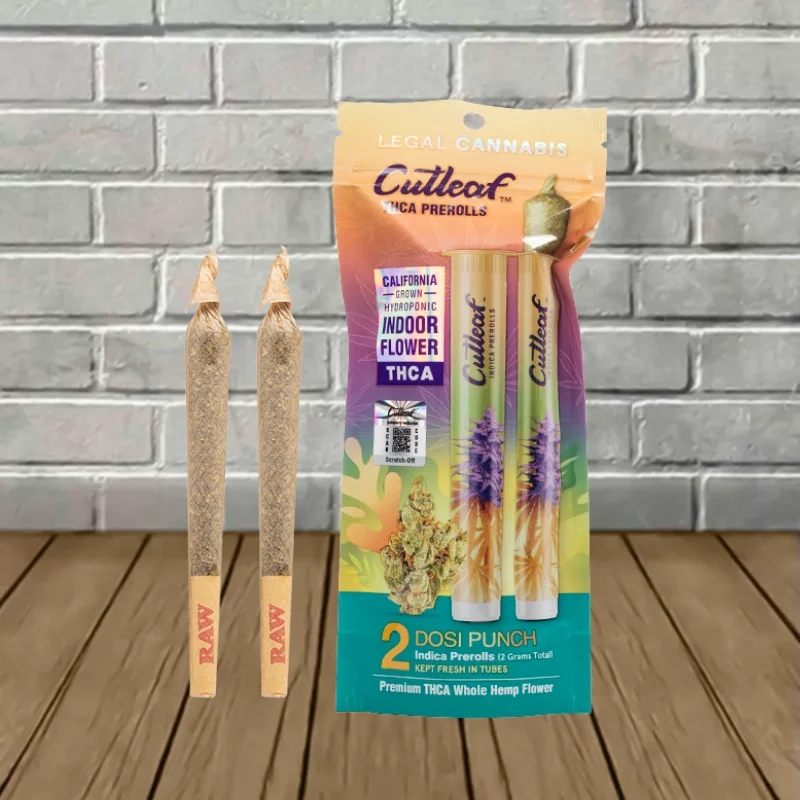 Cutleaf THCa Prerolls 2g - Dosi Punch -- Indica