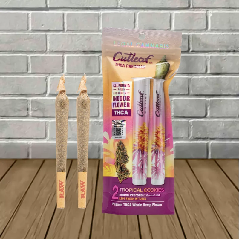 Cutleaf THCa Prerolls 2g - Tropical Cookies -- Indica