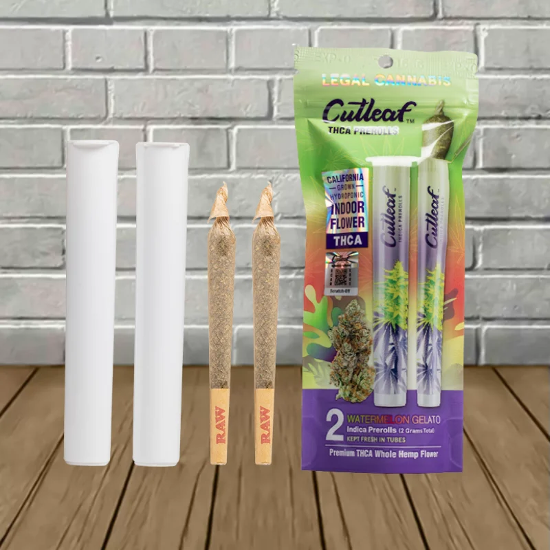 Cutleaf THCa Prerolls 2g - Watermelon Gelato -- Indica