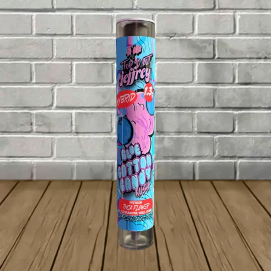 Hixotic Trap'd Out Jeffrey THCa Preroll 1.3g Blue Cotton Candy Kush -- Single Preroll