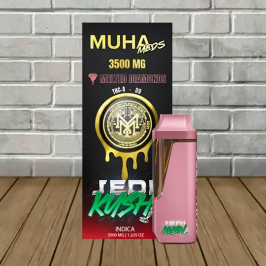 Muha Meds Melted Diamonds THCa Disposable 3.5g Jedi Kush -- Indica -- DISPOSABLE