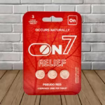 On7 Pseudo Red Relief Chewable Extract Tablets 3ct Strawberry