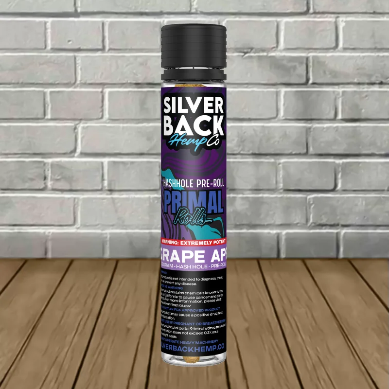 Silverback Hemp Co PRIMAL Rolls – Pre-Roll 1.5g Grape Ape -- Indica