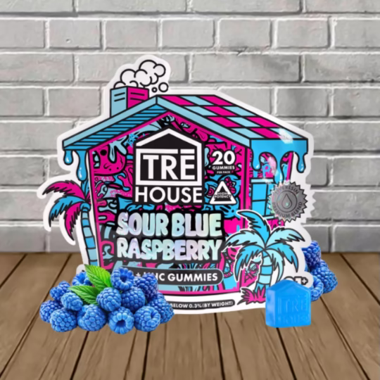 TRE House Sour Blue Raspberry D9 + HHC Gummies 20ct