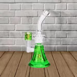 Tsunami 10' Glass Curved Neck Freezable Glycerine Water Pipe Green