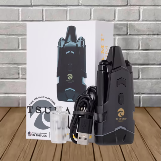 Tsunami Duo Dual Tank 510 Thread Vaporizer 600mAh Black (1)