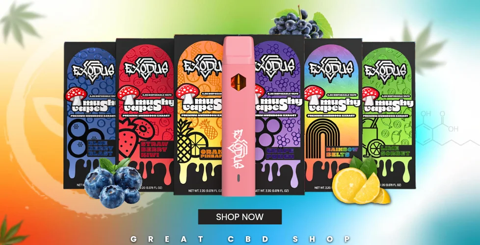 Exodus Premium Mushroom Extract Mushy Vapes 2.2g