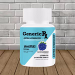 Generic RX 7-Hydroxymitragynine Extra Strength 160mg - Blue Raspberry -- Single Bottle -- 4ct