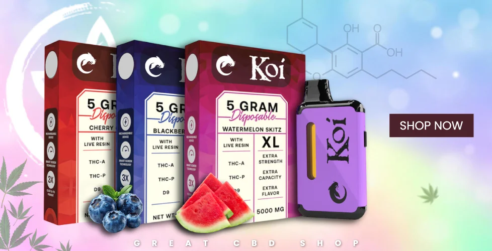 Koi Live Resin THCa + THCP + D9 Disposable 5g