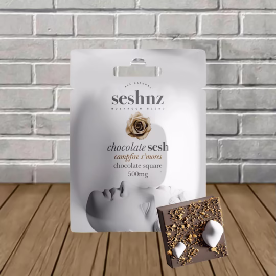 Seshnz Mushroom Blend Chocolate Square 500mg - Campfire Smores