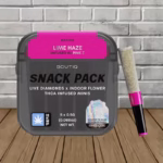 Boutiq Snack Pack Live Diamonds Minis (5ct) 2.5g - Lime Haze Flower infused with Pink Z -- Sativa