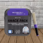 Boutiq Snack Pack Live Diamonds Minis (5ct) 2.5g - Passion Fruit Flower infused with Grapefruit Haze -- Sativa