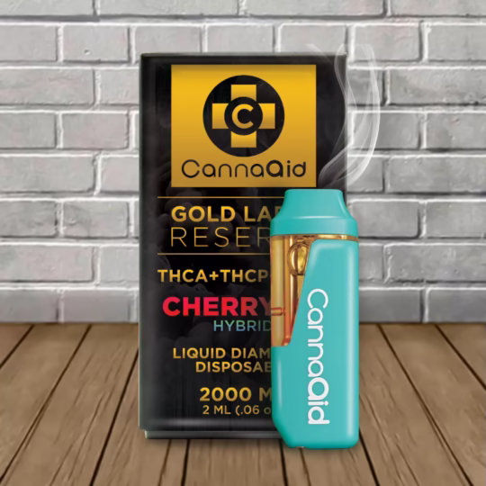CannaAid Gold Reserve THCa + THCp + THCb DISPOSABLE - Cherry Pie -- Hybrid -- DISPOSABLE