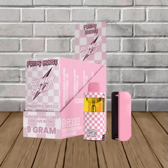 Flying Horse Power Split THCp + D8 9g - Pineapple Drizzle -- Hybrid -- DISPOSABLE