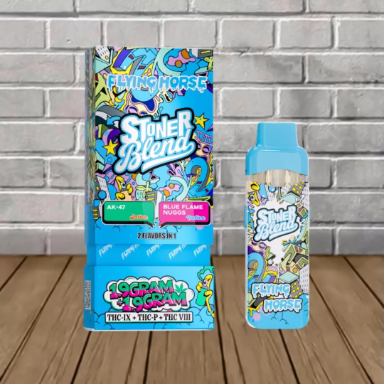 Flying Horse Stoner Blend 3 in 1 3.8g - AK-47 -- Sativa + Blue Flame -- Indica -- DISPOSABLE