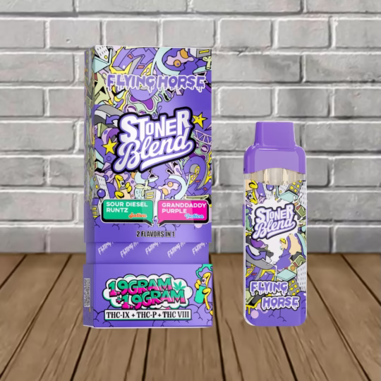 Flying Horse Stoner Blend 3 in 1 3.8g - Sour Diesel Runtz -- Sativa + Granddaddy Purple -- Indica -- DISPOSABLE