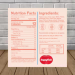 Happy Fruit - Peaceful Pineapple - Nutrition Facts