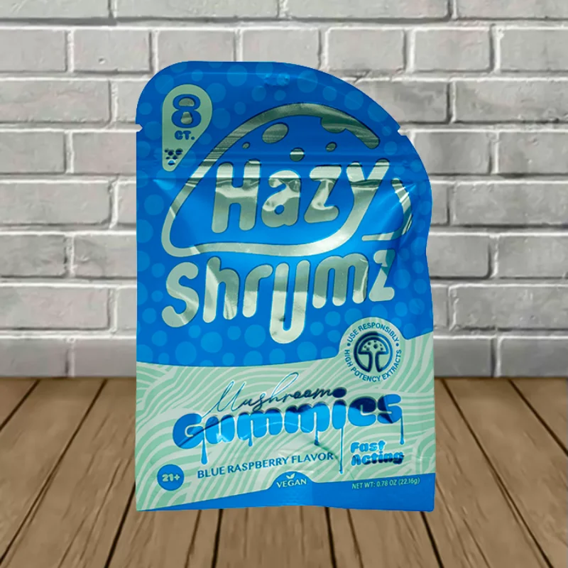 Hazy Shrumz Mushroom Gummies 8ct - Blue Raspberry -- 8ct pack