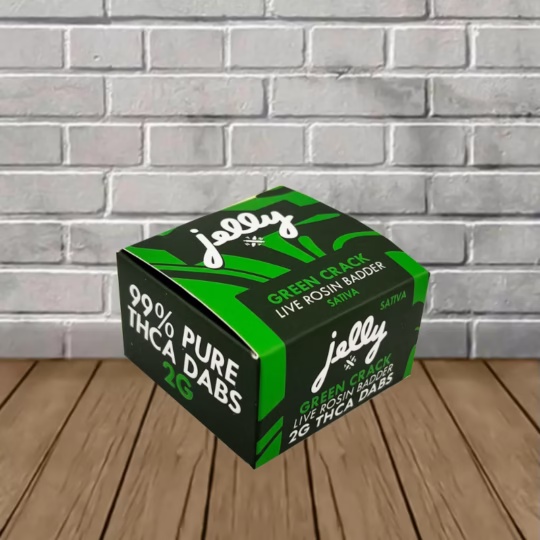 Jelly 99% THCa Live Rosin Badder Dabs 2g - Green Crack -- Sativa