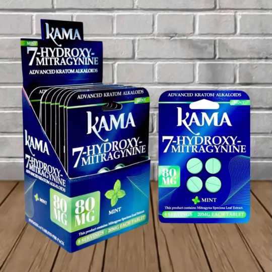 Kama 7-Hydroxy Mitragynine Chewable Tablets 80mg - Mint