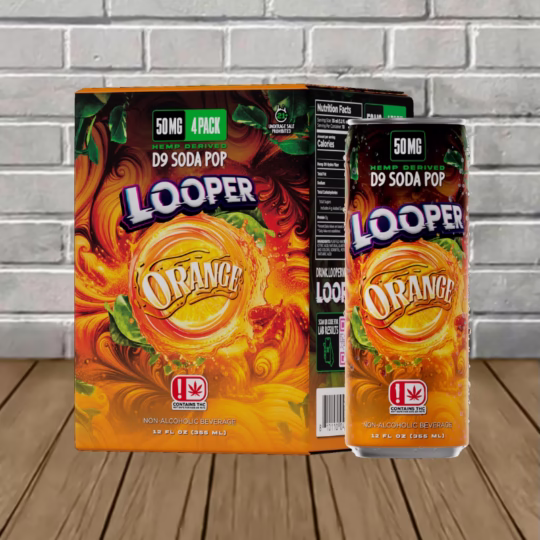 Looper D9 Soda Pop 50mg - Orange 4 Pack