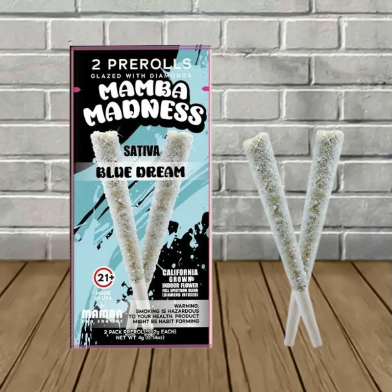 Mamba Madness THCa Diamond Glazed 2ct 4g - Blue Dream -- Sativa