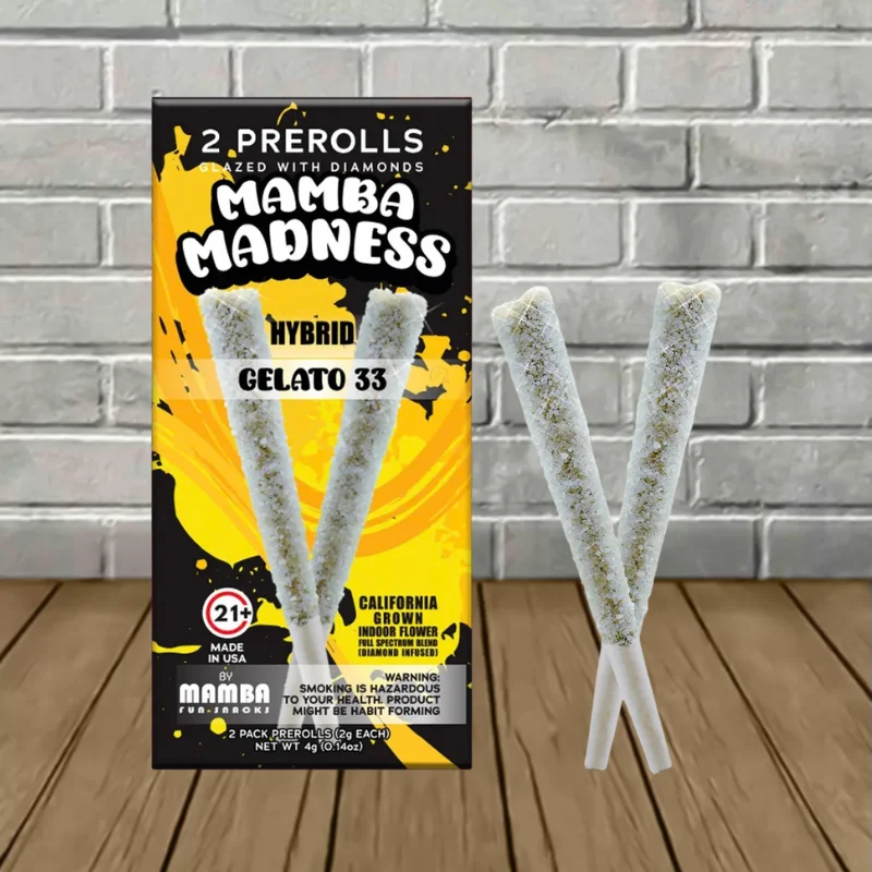 Mamba Madness THCa Diamond Glazed 2ct 4g - Gelato 33 -- Hybrid