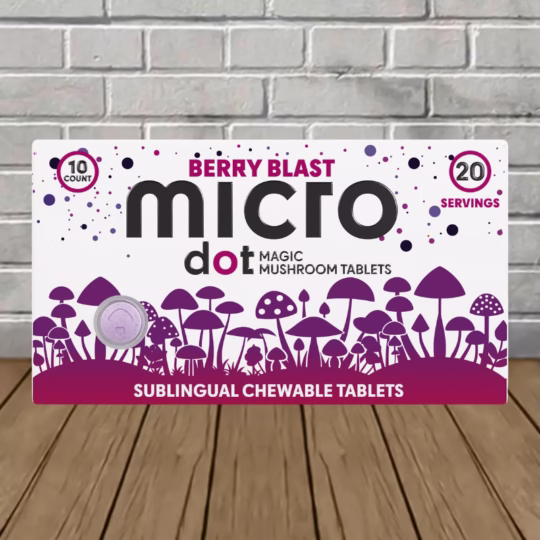 Microdot Magic Mushroom Tablets 10pk - Berry Blast