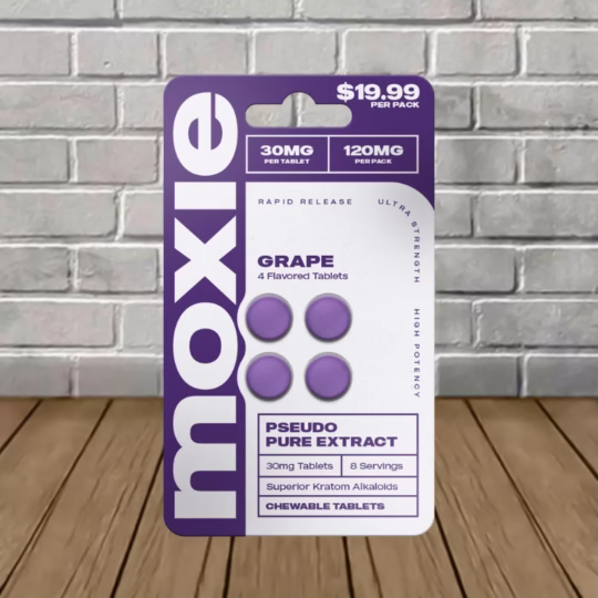 Moxie Psuedo Extract 120mg Grape 4ct Single Blister Pack