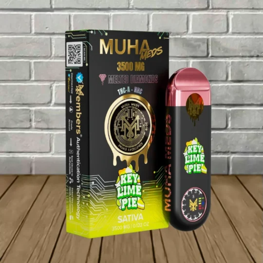 Muha Meds Melted Diamonds THCa Disposable 3.5g-Key Lime Pie -- Sativa -- DISPOSABLE