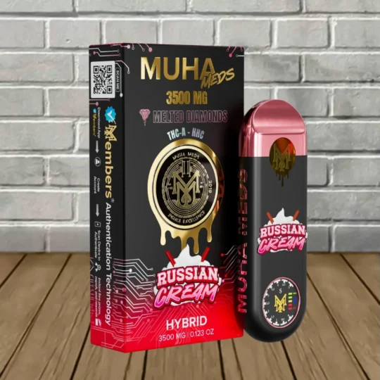 russian cream disposable vape Muha Meds Melted Diamonds THCa 3.5g Select Flavor ::Juicy Peach Vape Kit Eliquid Type-Disposable Pods Geek Bar 2GO Disposable