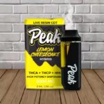 Peak High Potency 2g Vape THCa + THCp + THH DISPOSABLE - Lemon CheeseCake -- Hybrid