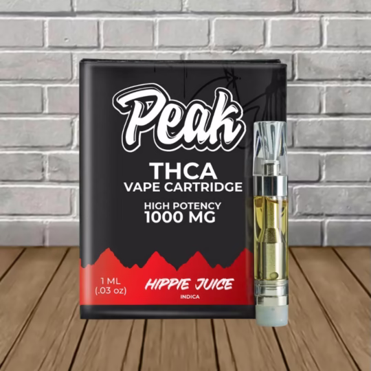 Peak High Potency Vape Cart 1g - Hippie Juice -- Indica