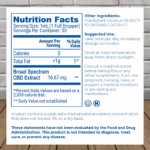 Proleve Broad Spectrum CBD Tincture 500mg Nutrition Facts