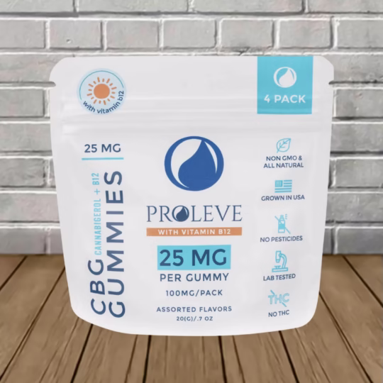 Proleve CBG + B12 Gummies 25mg - 4 count -- 25mg
