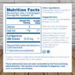 Proleve Full Spectrum CBD Tincture 1000mg Nutrition Facts