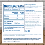 Proleve Full Spectrum CBD Tincture 500mg Nutrition Facts
