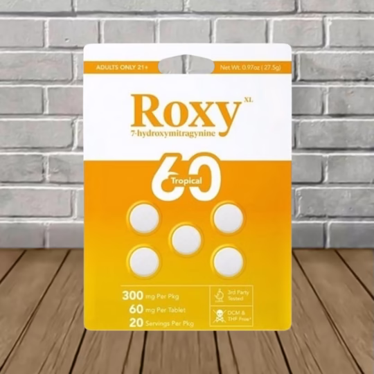 Roxy XL 7-hydroxymitragynine Tablets 60mg - Tropical 5ct Single Blister Pack