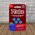 7Tabz 7-Hydroxymitragynine Max Potency Kratom Tablets 65mg -Blue Razz 4ct Single Blister Pack
